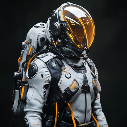 Cyborg character: Deep space explorer with cybernetic adaptations for extreme environments --v 6.1